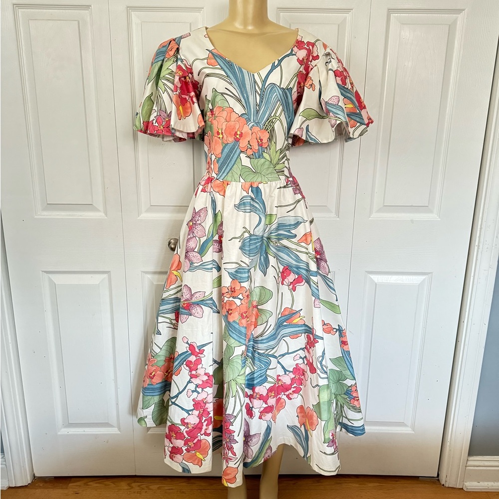 S.G. Gilbert floral vintage retro dress 12